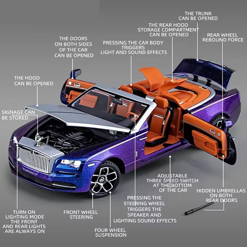 Luxury Die-Cast Convertible Executive Car Toy – Premium Metal Model