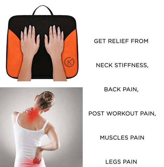 Multi Zone Electric Back Massage Pillow – Shiatsu Heating & Vibration Massager for Home, Office & Car